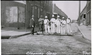 Équipe de nettoyage de rue de la ville, Philadelphie, vers 1920